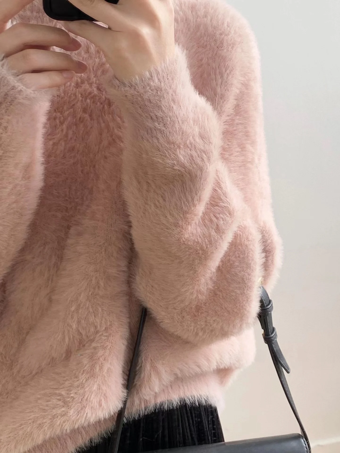 

Ultra Soft Fur Sweater f High Collar Basic Sle Versatile Warm Personali 2025 Autumn Sweet Sle round Ne