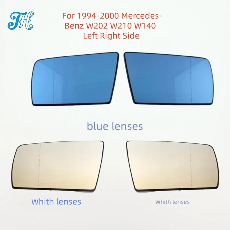 Heated Side Rearview Mirror Glass Replacement For 1994-2000 Mercedes-Benz W202 W210 W140 Left Right Side