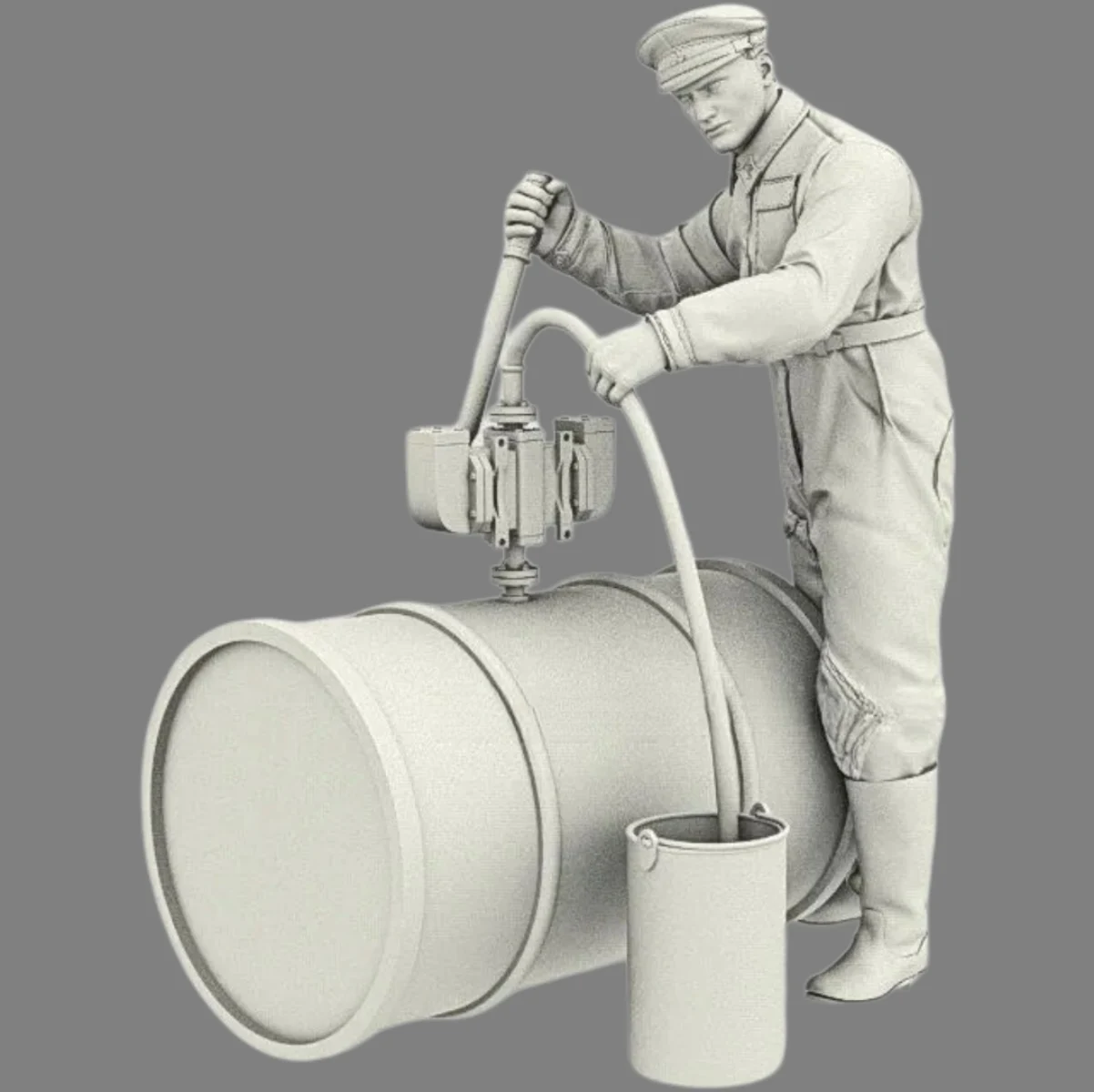 

1/35 неокрашенная фигурка из смолы, военная тема, насосное топливо для водителя резервуара для красной армии, в разобранном и неокрашенном виде GK