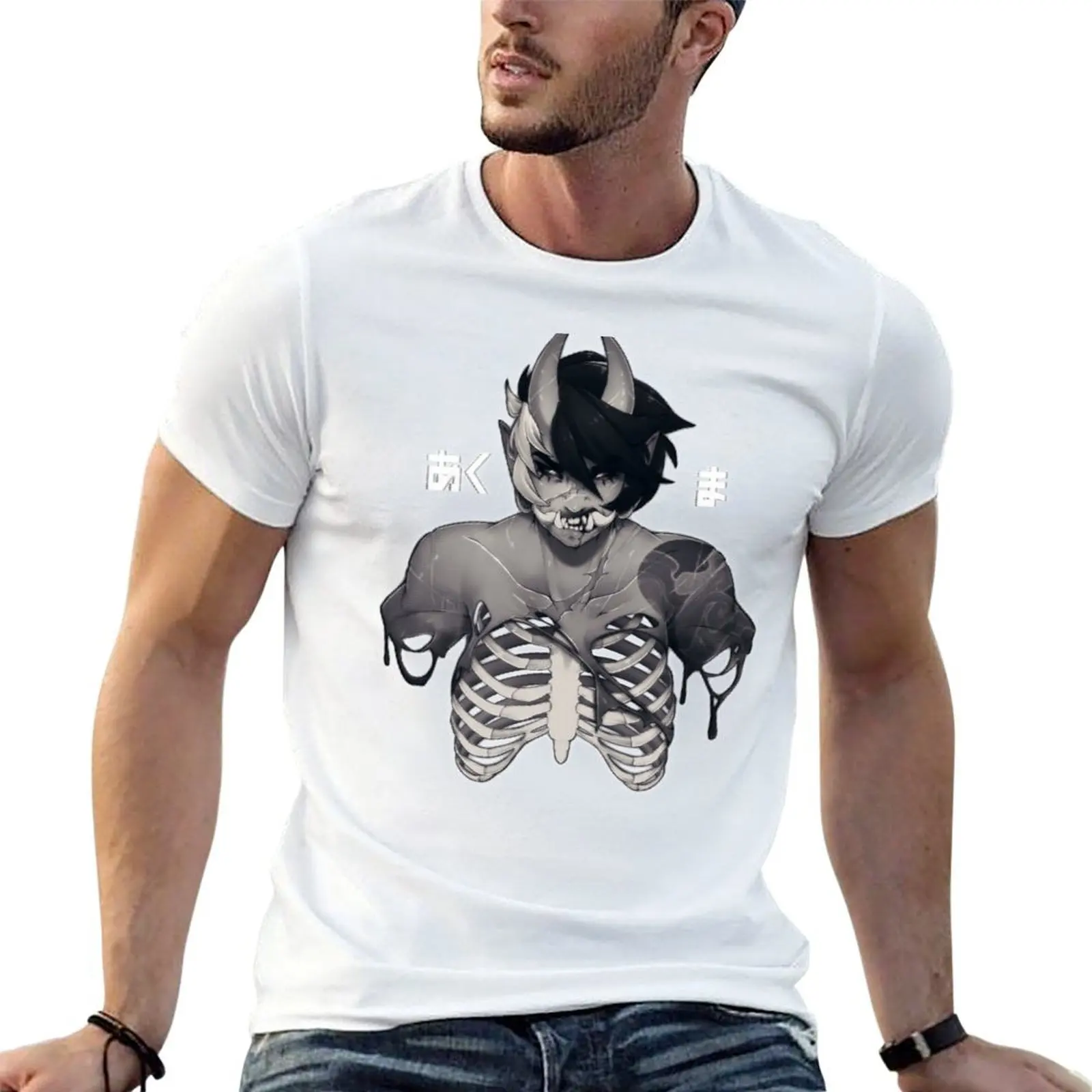 Camisas hombre diseñador para anime camisa para t hombre hombre camiseta blanca paquete de camisetas akuma