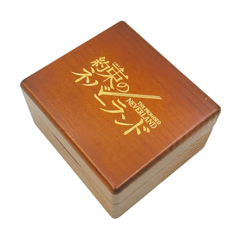 Anime The Promised Neverland Solid Wood Redwood Laser Music Box Home Decoration Holiday Party Gift For friends