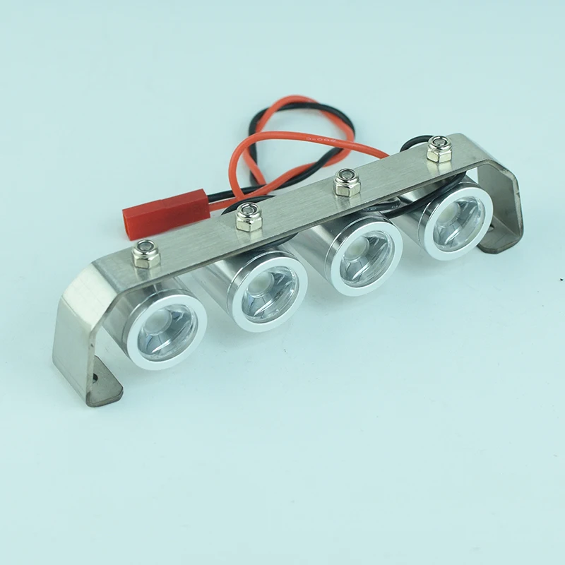 LED Metal Light Spotlight Roof Searchlight For 1/10 RC Crawler Car Traxxas TRX4 Defender RC4WD D90 SCX10 II 90046 Upgrade Parts