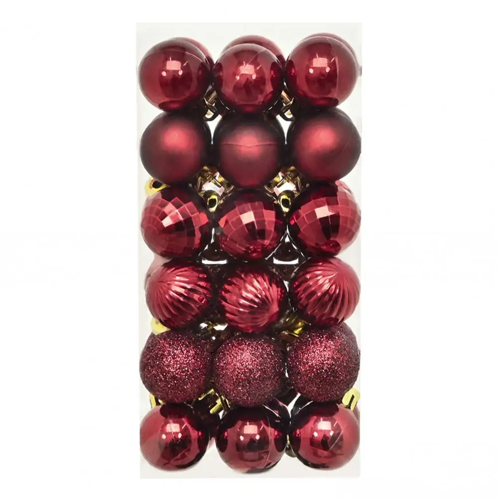 36 Stück 3CM Weihnachtskugeln Christbaumschmuck Anhänger für Heim-Party-Dekoration 2026 Neujahr Navidad Geschenke Ornamente Zubehör – Detail 6