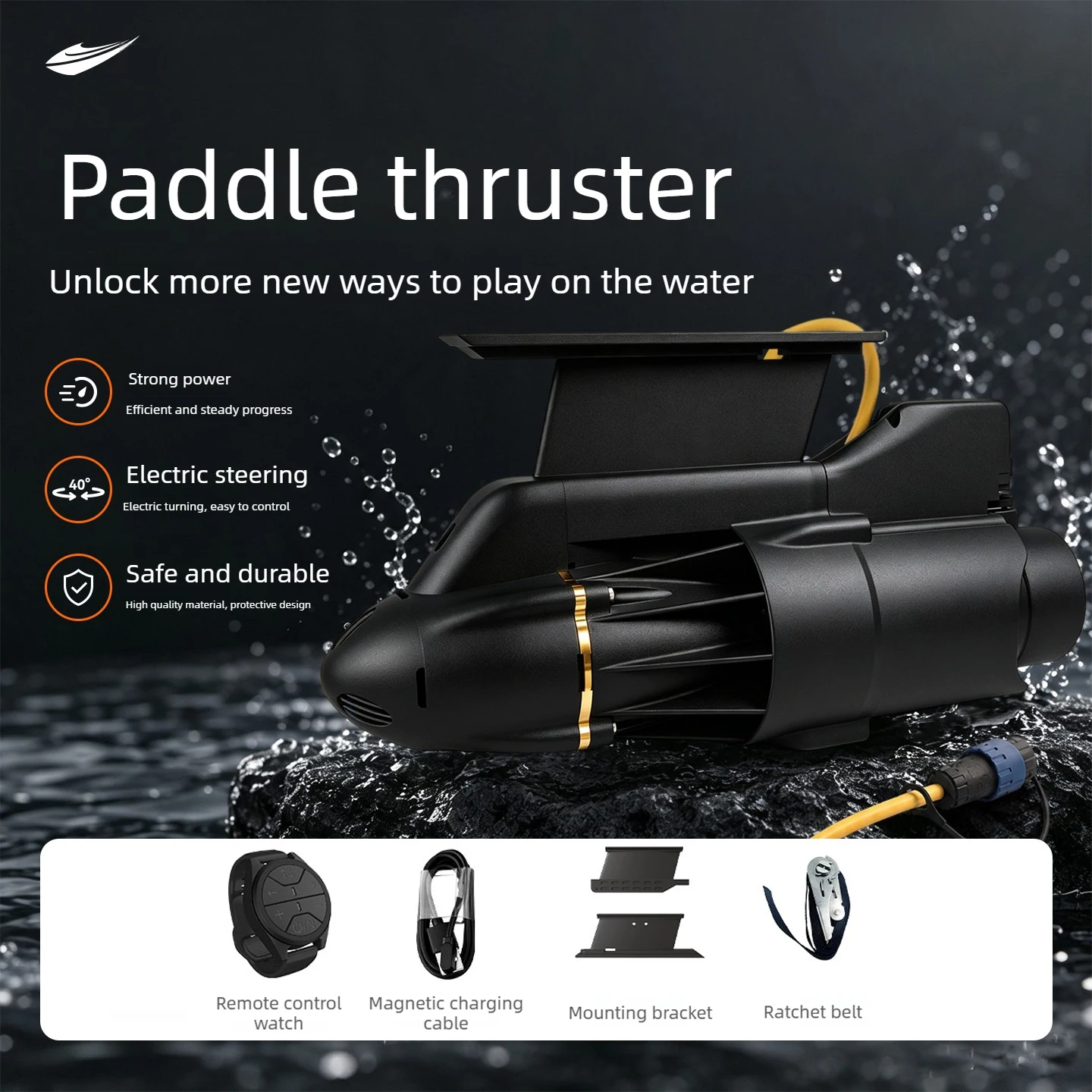 KEDEAN KDN-P30T Electric Steering Turbo Jet Fin SUP Paddle Board Fishing Boat Thruster Motorized Fin Propulsion
