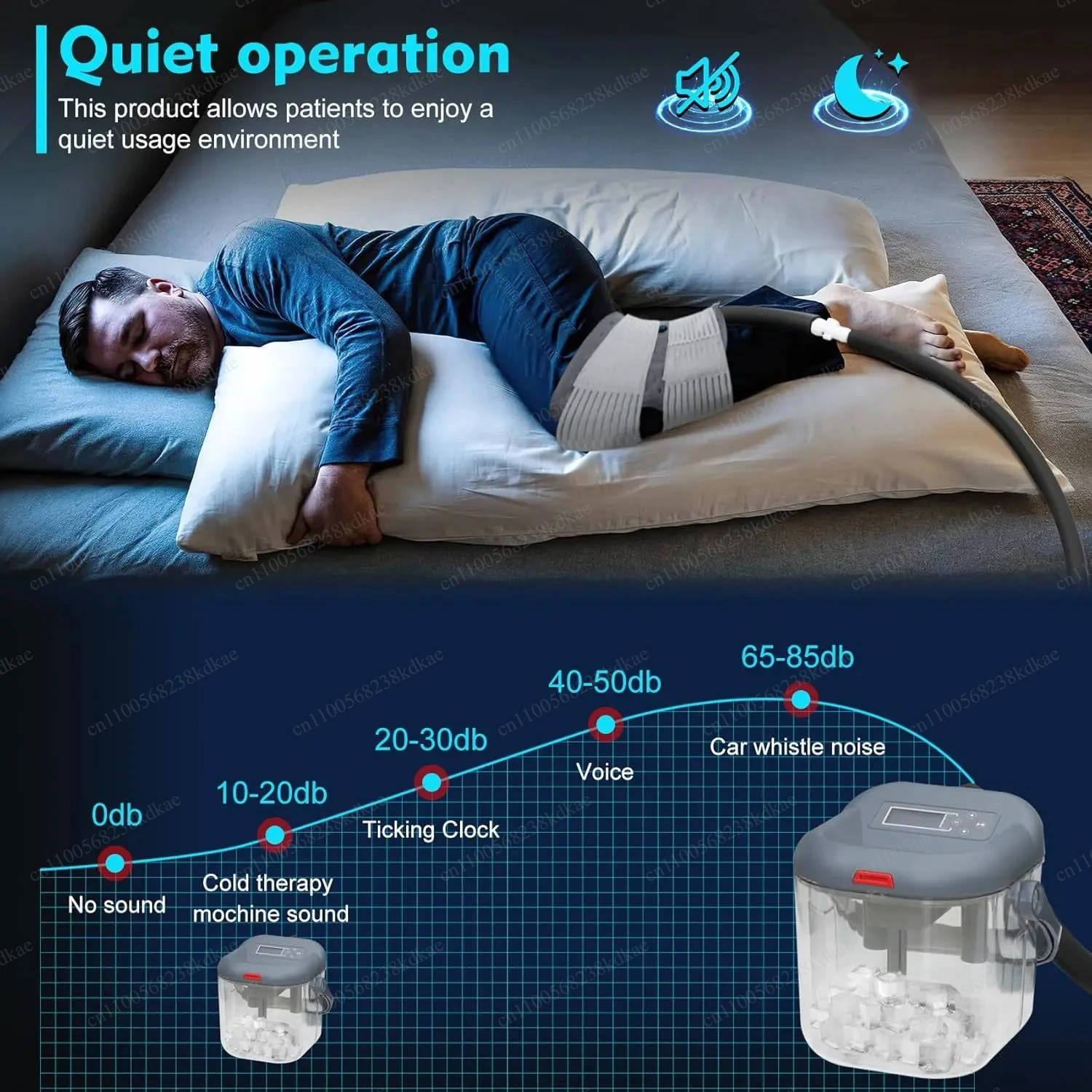 Full Leg Cooling Equipment With Air Pressure Circulating Ice Water System For Daily Leg Relaxation