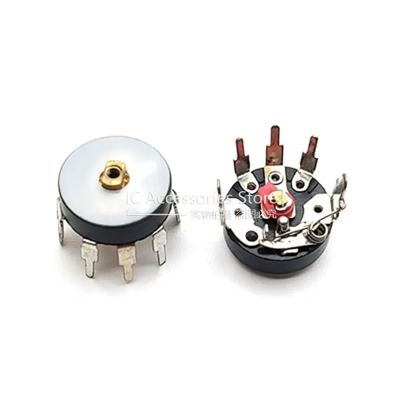 5PCS Straight Angle Radio Potentiometer RV12MM B103 B10K B503 B50K Power Amplifier Volume Potentiometer With Switch Bend Foot