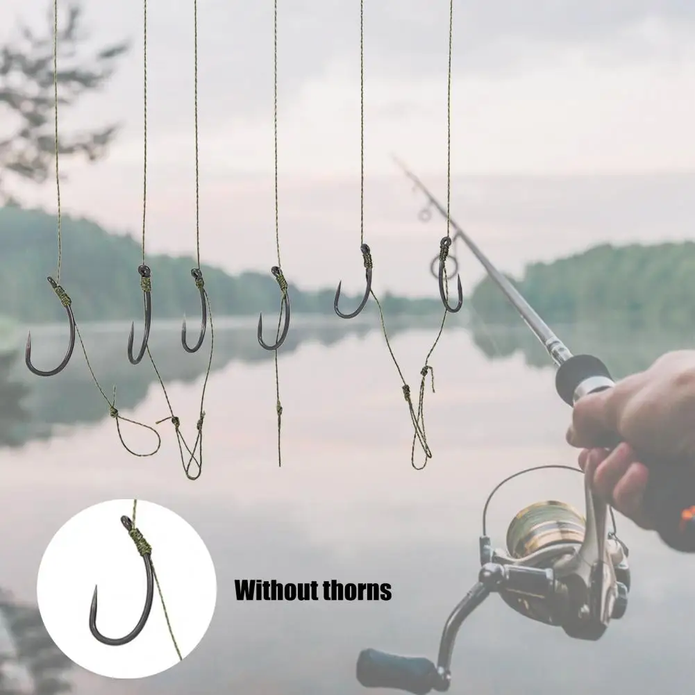Hook Hair Rigs 6Pcs/Group Versatile Braided Thread Accessory High Strength Lightweight Carp Hair Rigs for Lake image 5
