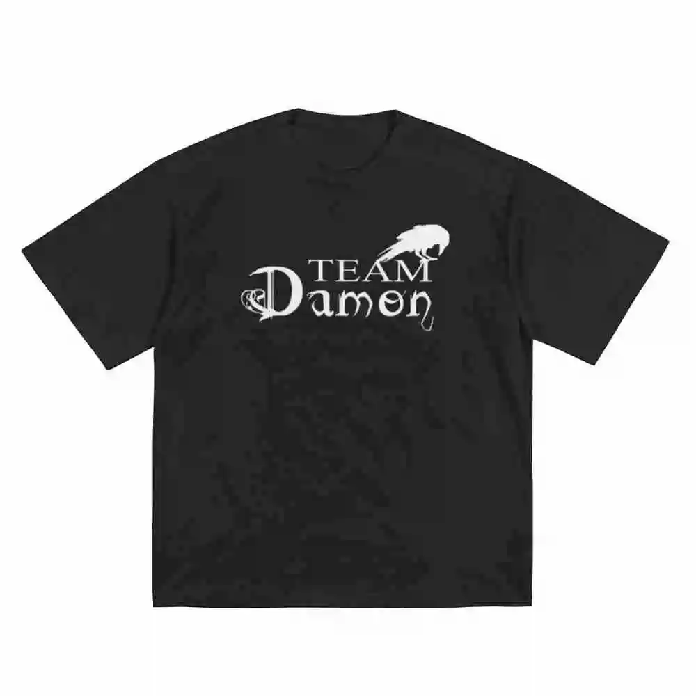 Getting T Shirty Team Damon Fandom Short Sleeve Tee 100% Cotton T-Shirt
