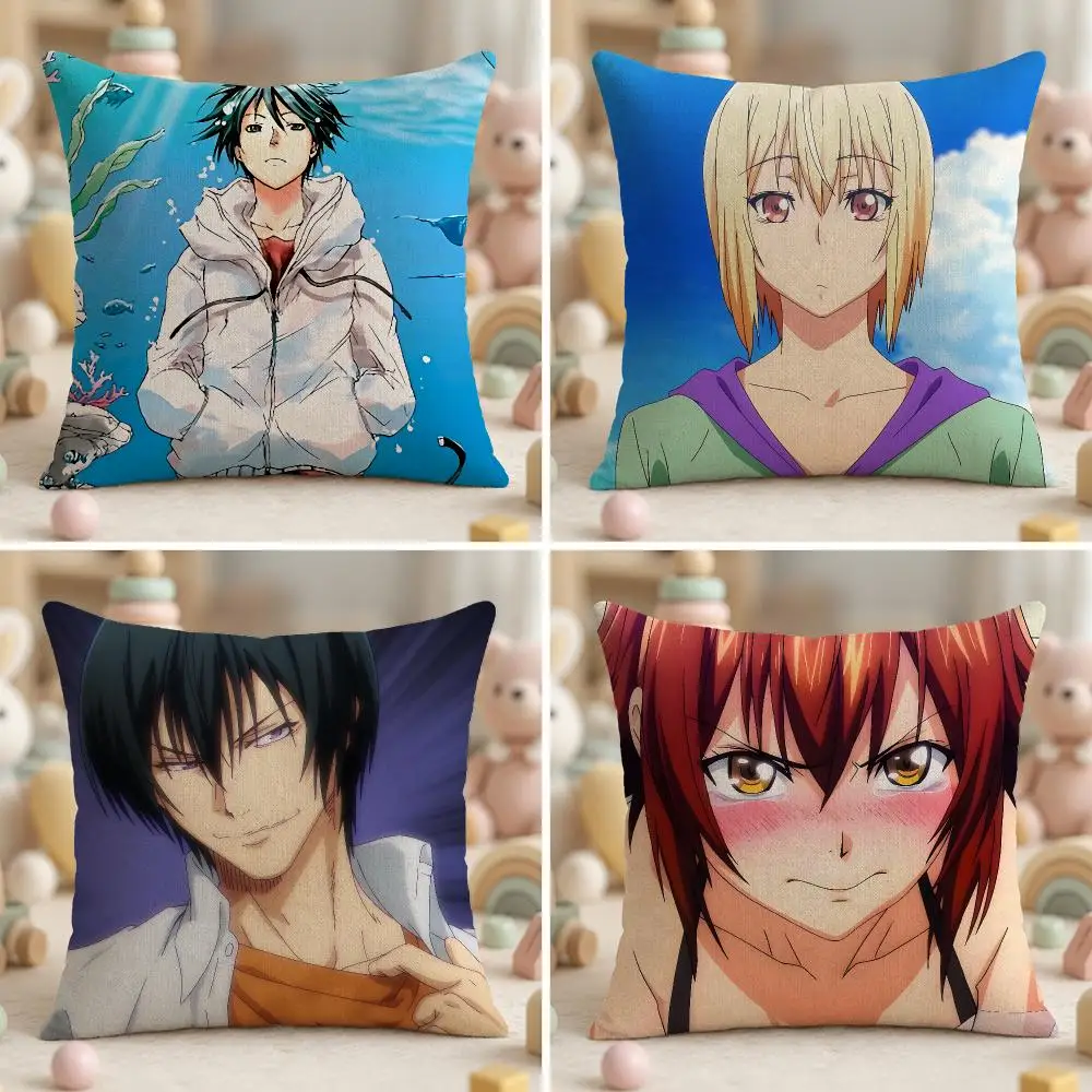 Popular Anime G-Grand BlueS Cushion Cover Ultra Soft Throw Pillow Cover Skin Friendly for Sofa Bed Home Decor Gift