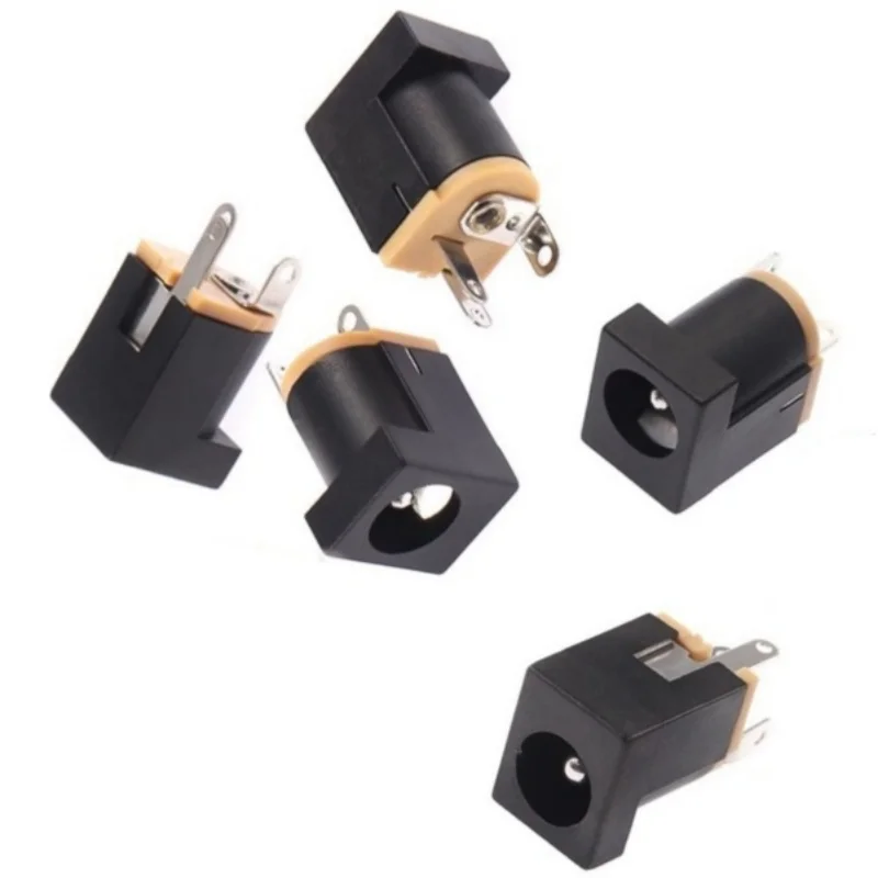 10pcs DC-012 5.5 * 2.1/2.5mm DC power socket DC012 interface female socket 3P 180 degree pin