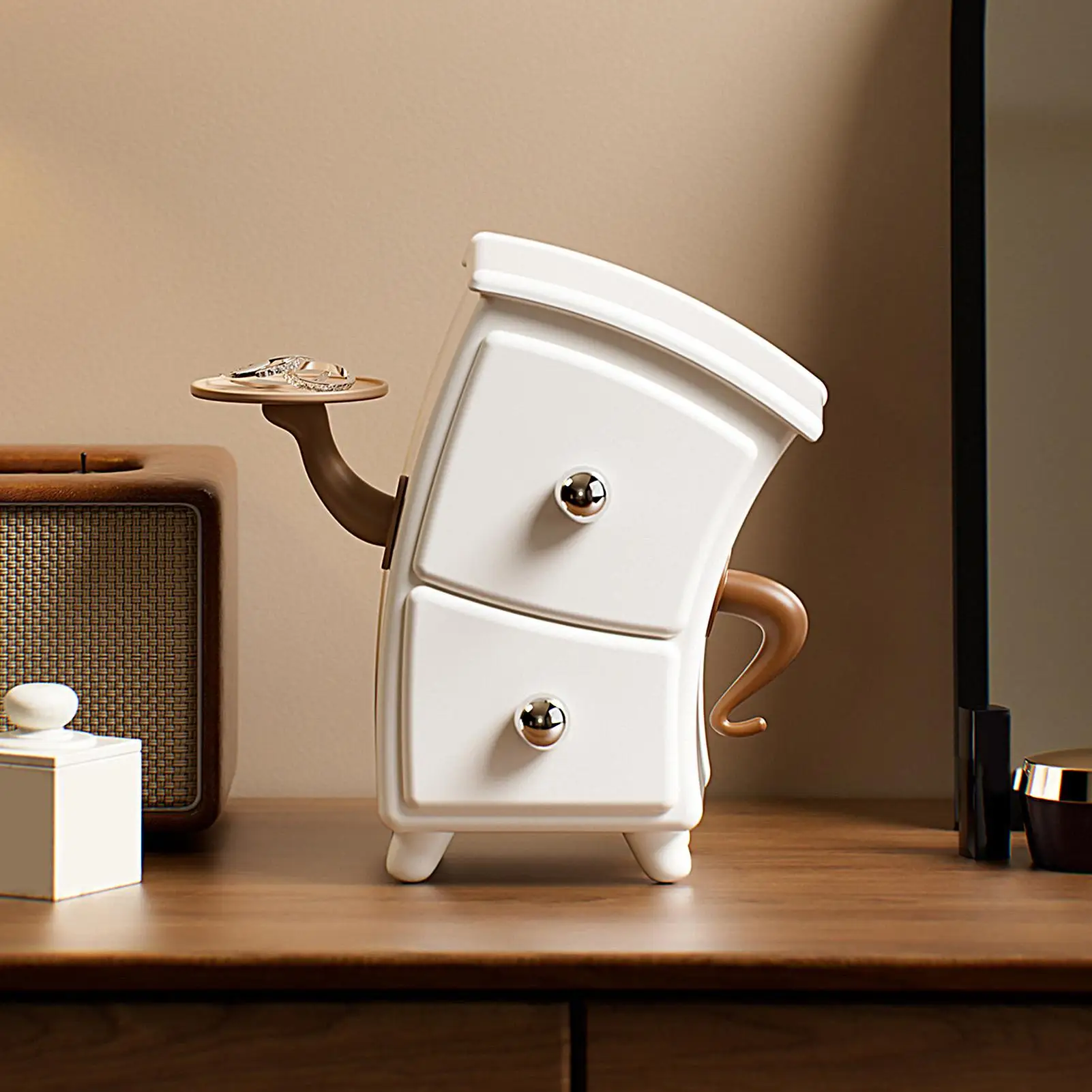 

Настольный органайзер с выдвижным ящиком: забавный ящик для хранения канцелярских принадлежностей, настольный шкафчик для квартиры, спальни, кабинета, туалетного столика, гардеробной