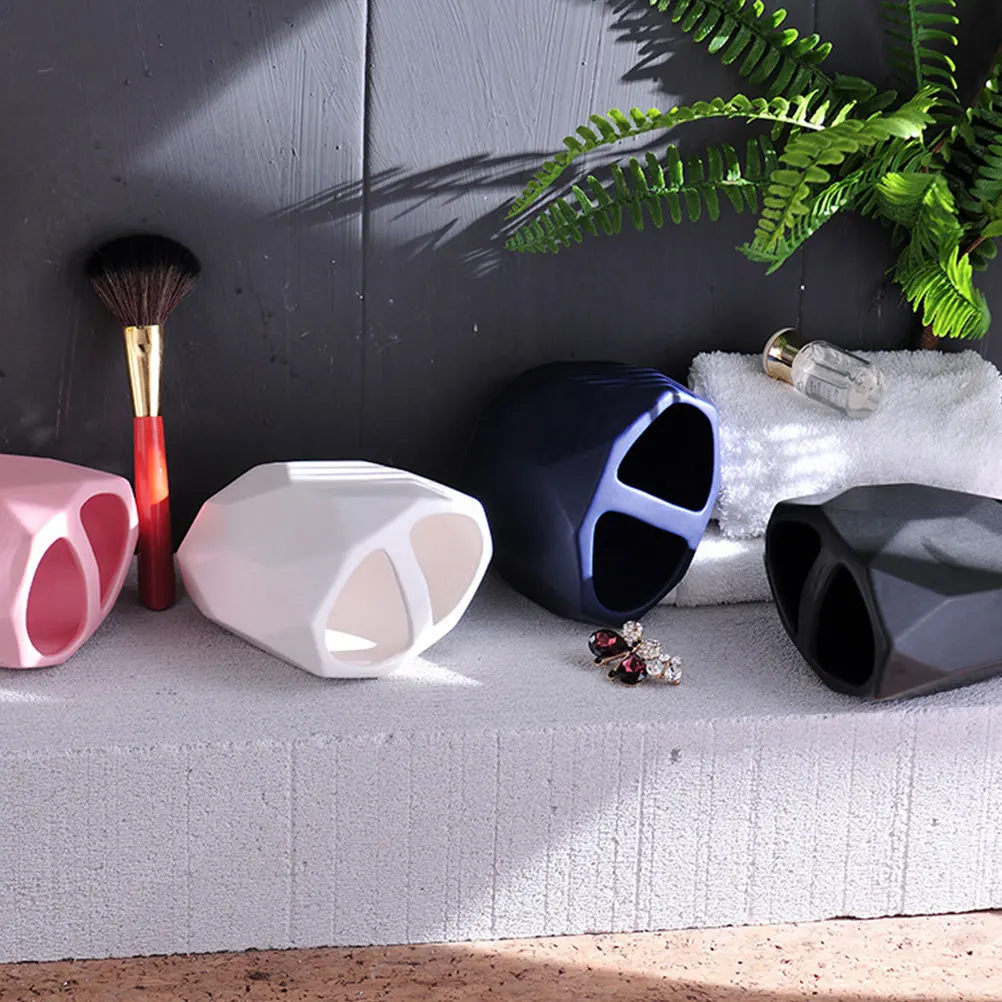 

Single Holder Black Toothbrush Holders Stand Cup Bathroom Toothbrushes Toothpaste