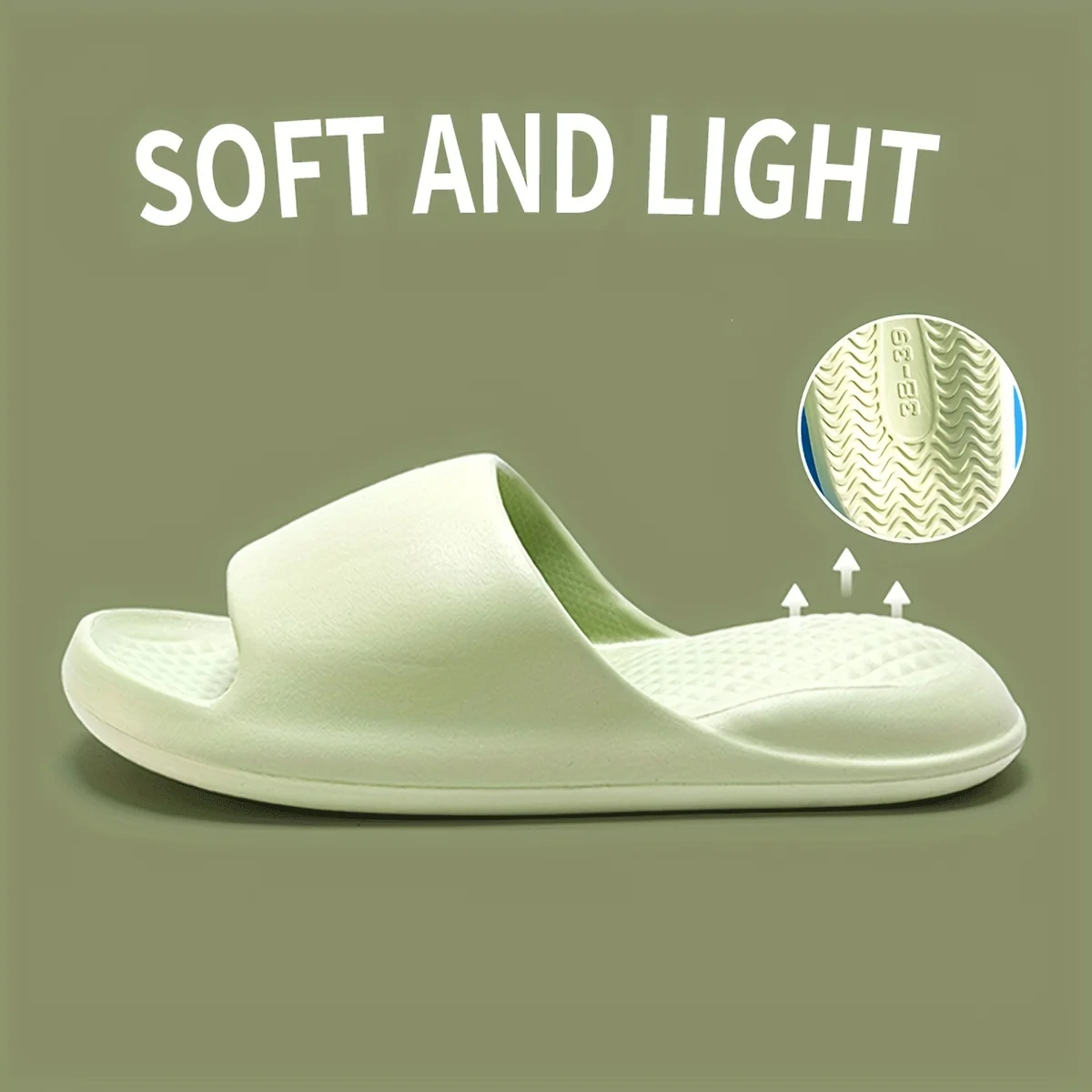 Indoor Pillow Slides, Super Soft Solid  Non Slip Bath Shoes, ' Slides