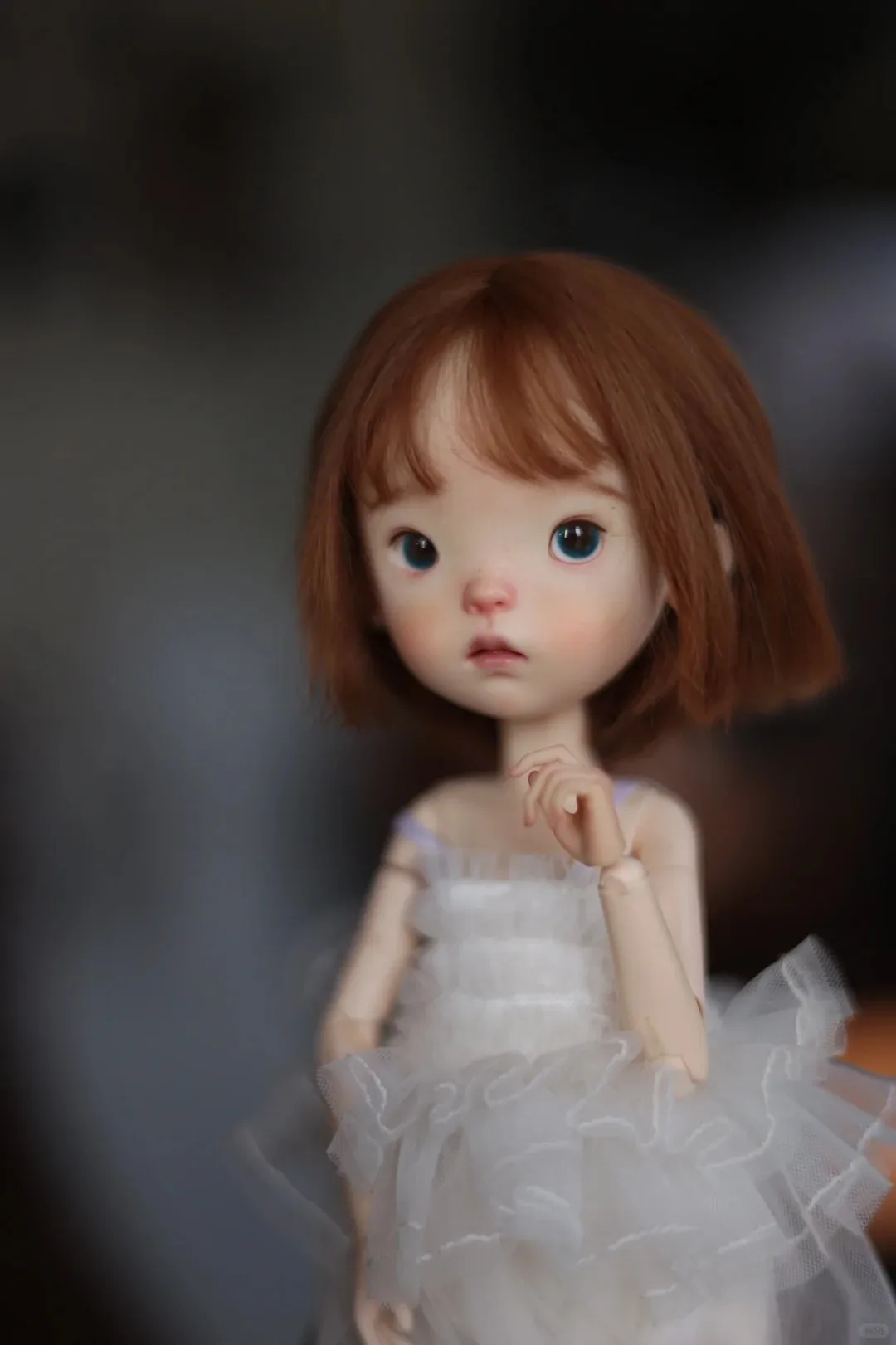 bjd doll 1/6 doudou   nimo cute girl big head high quality resin toy birthday gift baby angel dolls in offers articulated dolls
