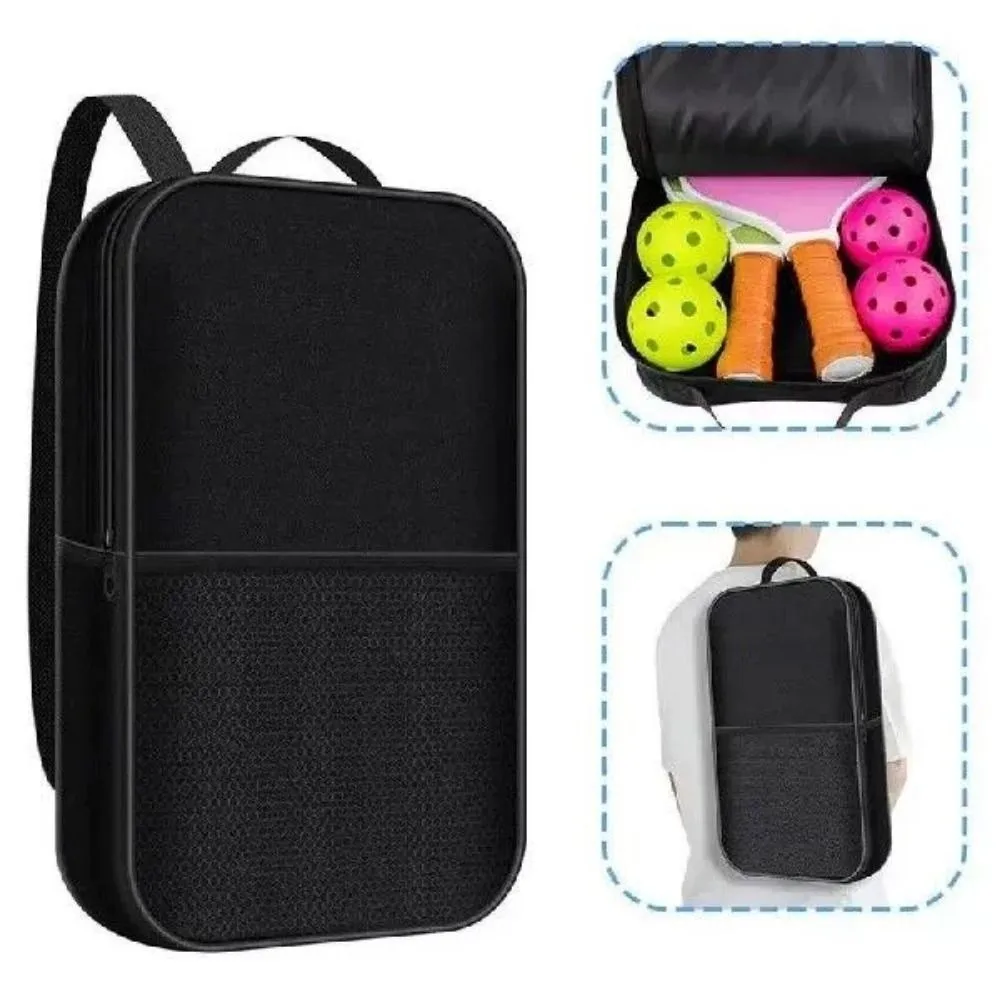 

Portable Pickle Racket Bag Backpack Professional Pickleball Paddle Bag Large Capacity Solid Color Racket Organizer Sports