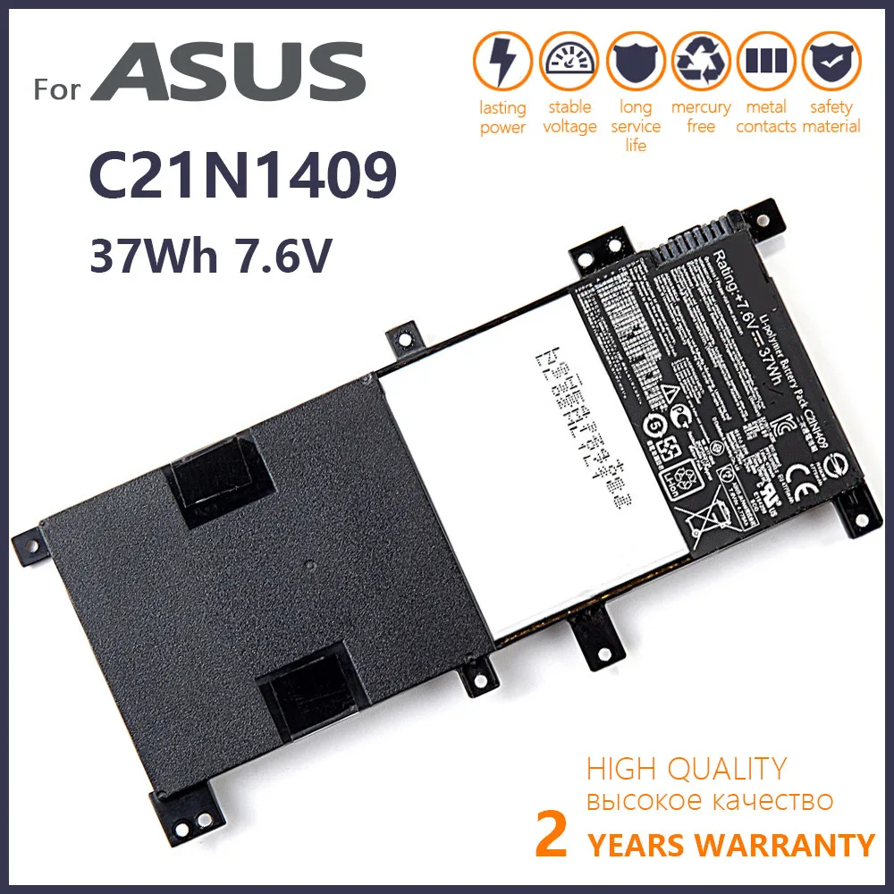 

Genuine New C21N1409 0B200-01130000 Laptop Battery For Asus A455LB F430LB F455LN K455LN R455LF R455LNB VM490LD X454LB Y483LD