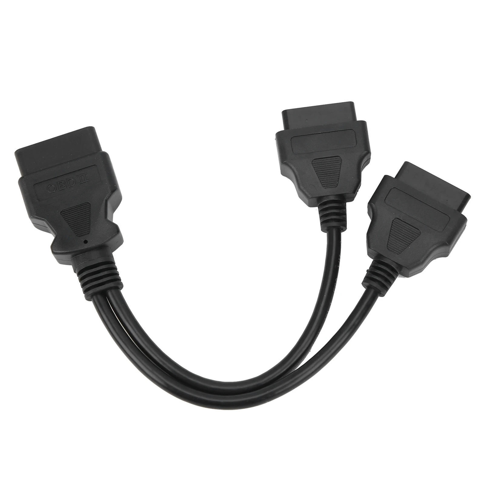 16‑Pin OBD2 Cable 1‑to‑2 Extension Splitter Car Diagnostic Connector Adapter 11.8in Extension Length