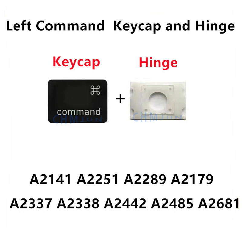 Replacement Individual Left Command KeyCap and Hinges for MacBook M1 Pro/Max Retina 14