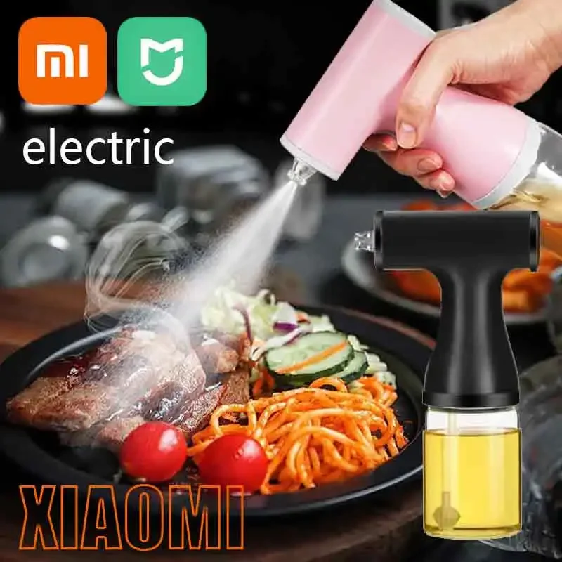 

Электрический распылитель масла Xiaomi, стеклянные диспенсеры для кулинарного масла, распылители масла для оливкового масла для кухни, фритюрница, барбекю, салата, выпечка