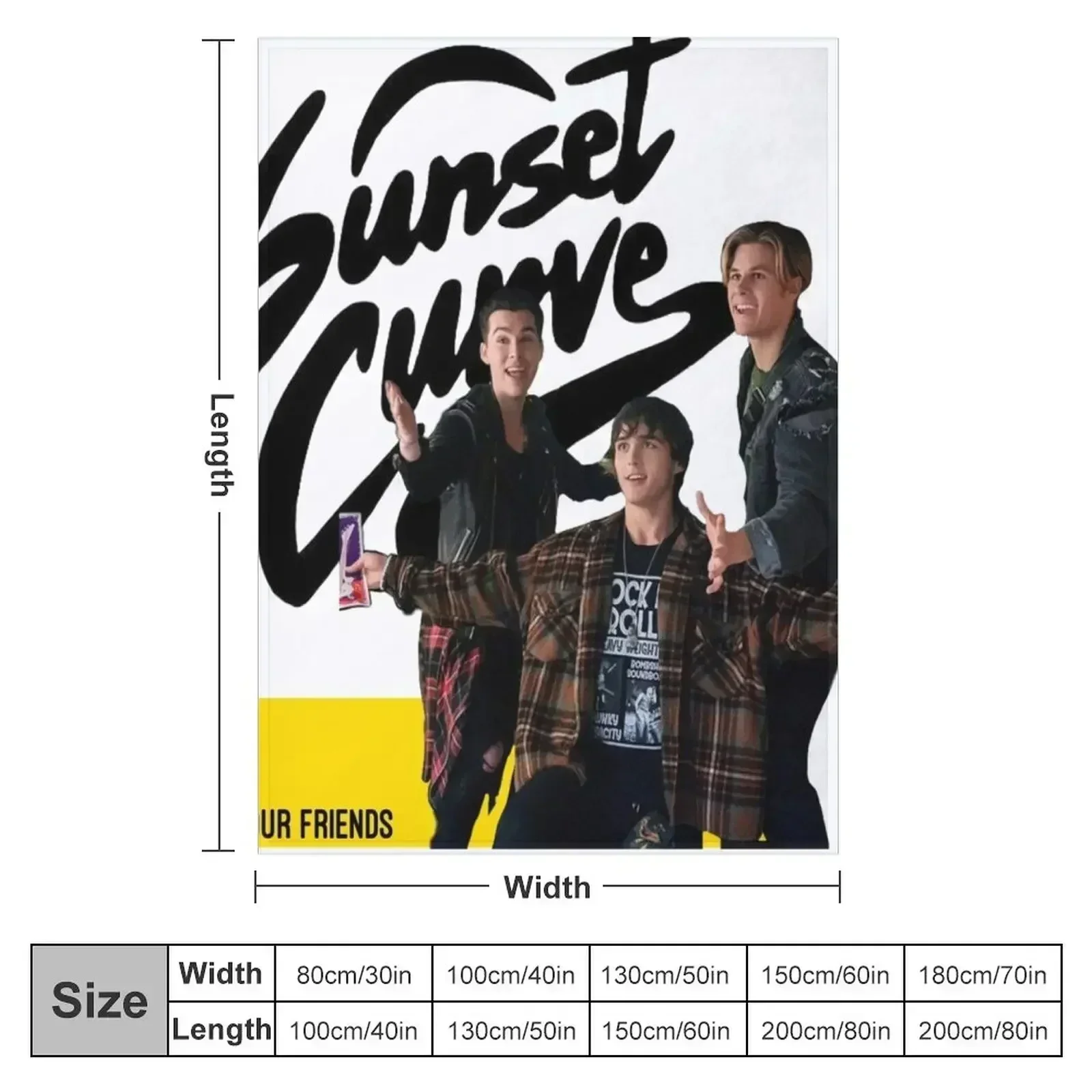 Sunset curve, tell your friends Throw Blanket Hairys Extra Large Throw Cute Plaid Bed linens Stuffeds halloween Blankets
