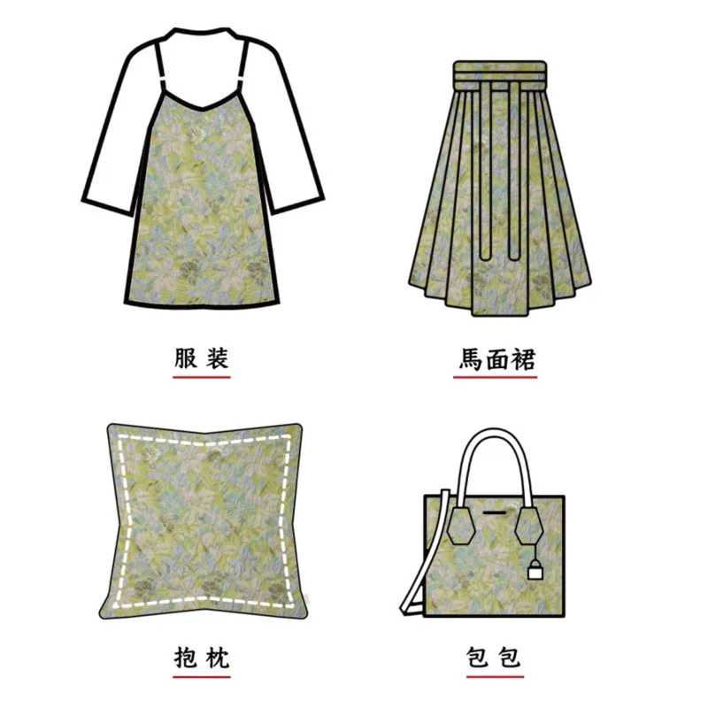 Kontrastowa kolorystycznie sukienka bąbelkowa z żakardowej tkaniny, wyczucie atmosfery, farbowana przędzą, dekoracyjna w stylu malarstwa olejnego