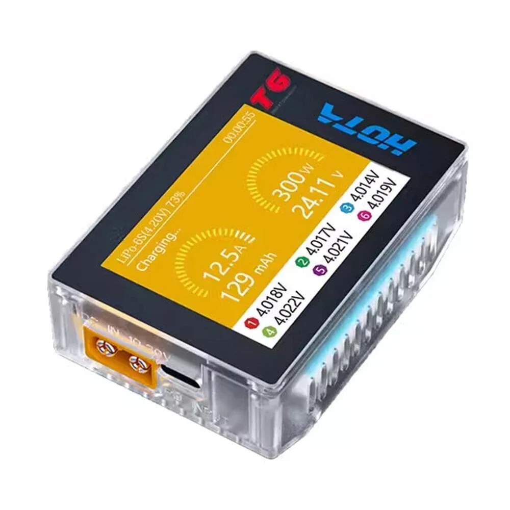 HOTA T6 DC 300W PD 90W 15A 1-6S Pocket LiPo Battery Charger