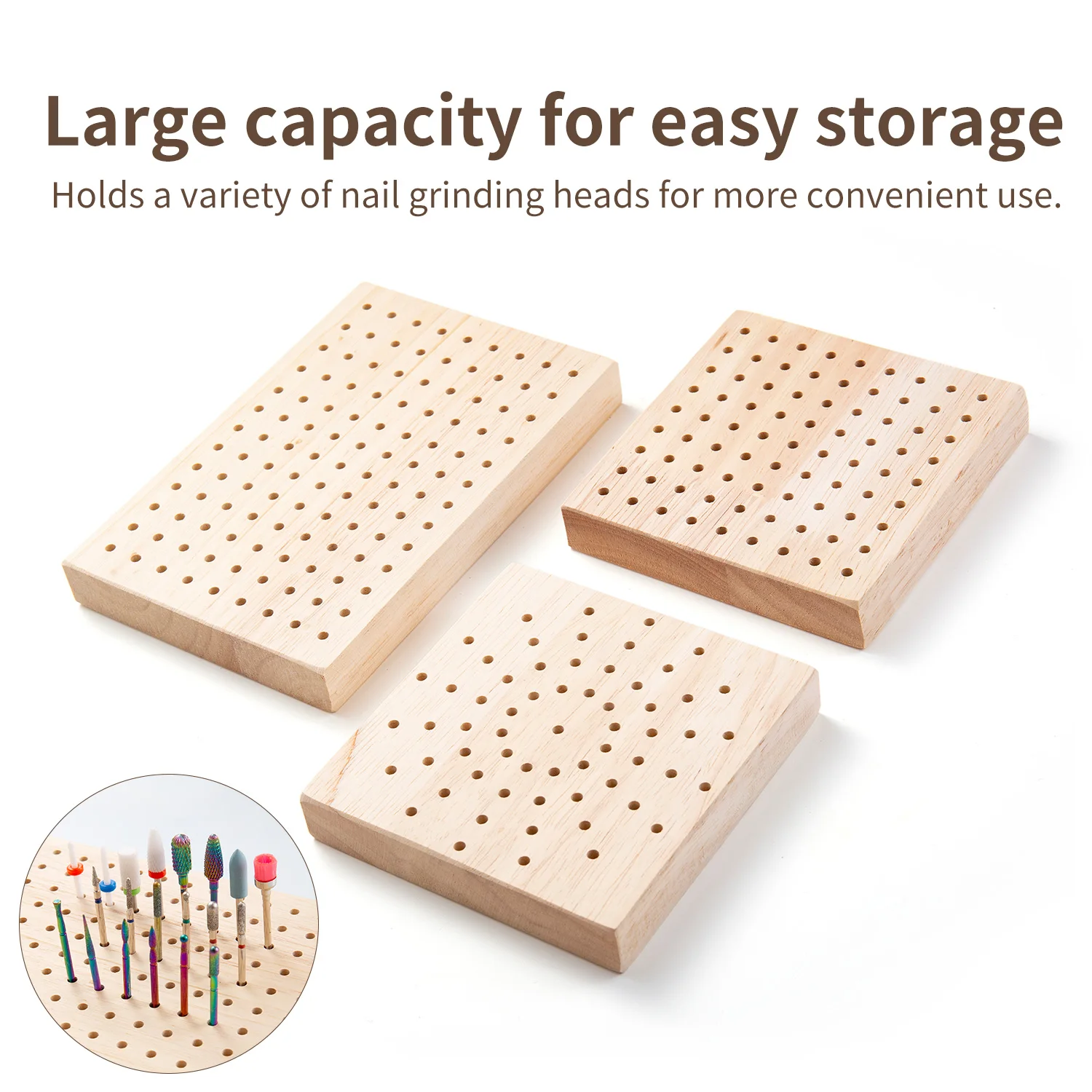 18/61/81 ช่องใส่หัวขัดเก็บไม้เจาะเล็บ Bit Organizer ถาดเครื่องตัด 2.35mm Shank Fit ขาตั้งจอแสดงผล