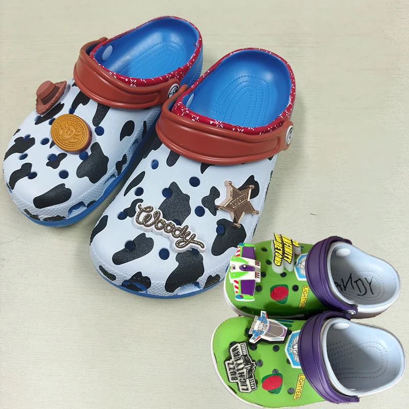 

Toy Story Anime Woody Buzz Lightyear Children Hole Sandals Eva Home Beach Slippers Shoes Summer Slippers For Kids Xmas Gift
