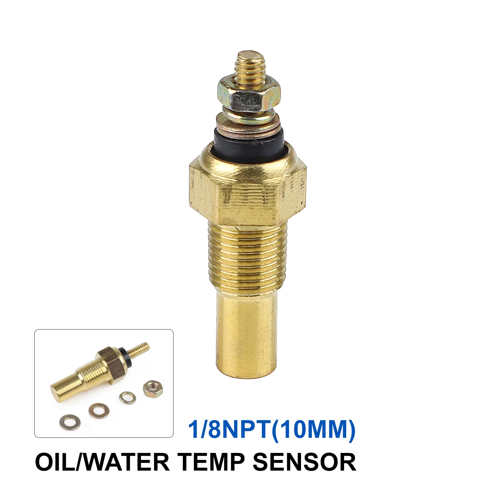1/8 NPT Electrical Sender Transmitter Sending Unit Temp Sensor 0-300f Electrical Temperature Sender Water/Oil Temp Temperature