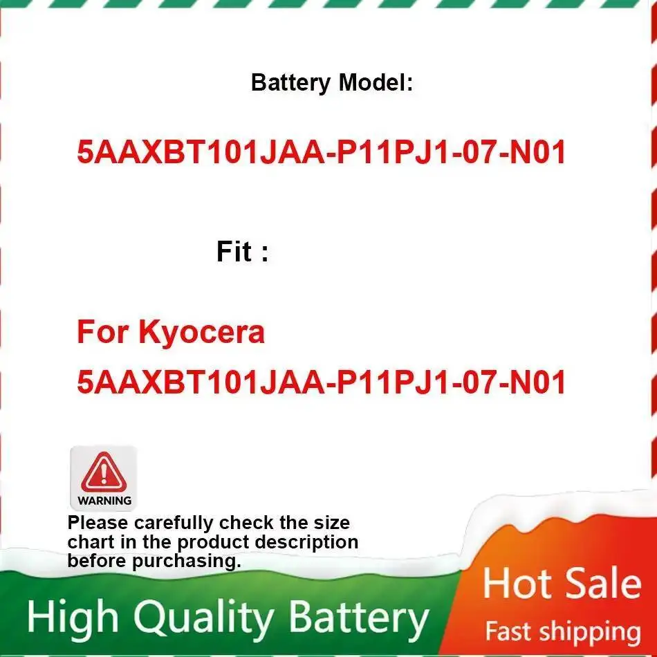 

Аккумулятор мобильного телефона для Kyocera 5AAXBT101JAA-P11PJ1-07-N01, высокая производительность, 2600 мАч