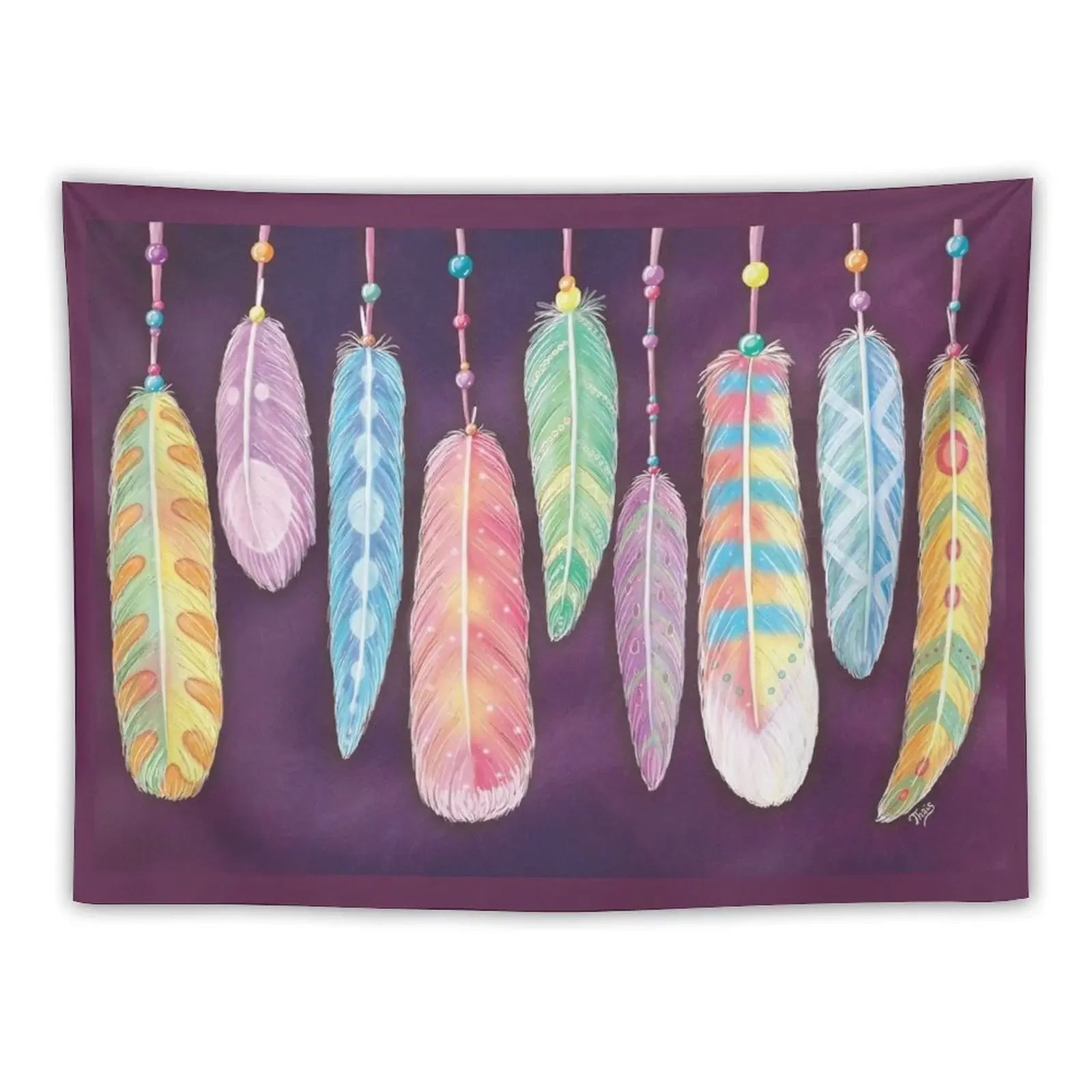 Feathers Tapestry Tapete For The Wall Funny Things To Decorate The Room Wall Decor Hanging Tapestry