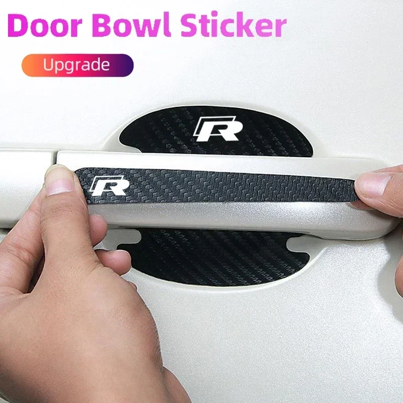 

Наклейка на дверь автомобиля Volkswagen 2026 года, защитная пленка для ручки двери, устойчивая к царапинам, для Volkswagen VW R-Line, Touran, CC, Beetle