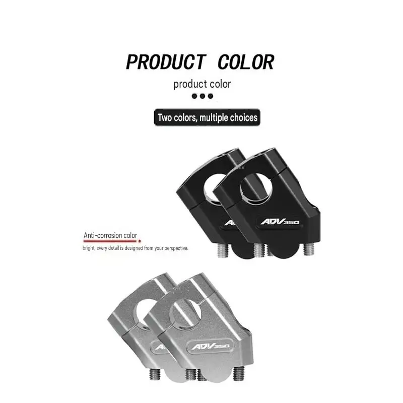 For ADV 350 Dual Color Handlebar Heighten Clamp Reduce Wrist Burden Optimize Riding Posture For Long Daily Commute