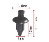 worldgolden 10pcs 6mm Black Rivet Fairing Body Trim Panel Fastener Screw Clips For Honda Motorcycle Accessories