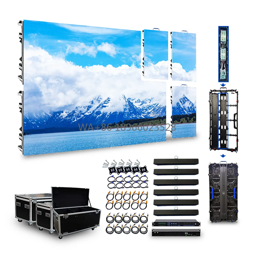 500 x 1000 mm großer Bühnenhintergrund für den Außenbereich, P4.81, LED-Bildschirm, Vermietung für Musikfestivals, LED-Display, digitales Poster