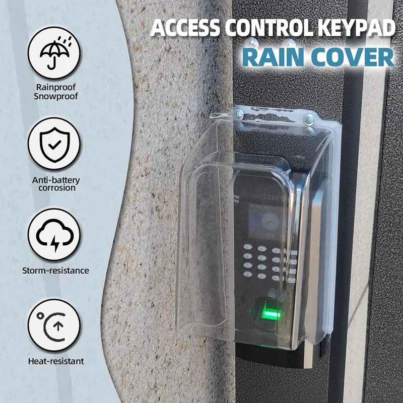 PC Plastic Lengthen Doorbell Rain Cover,Transparent Doorbell Waterproof Cover Weatherproof Protector Doorbell Attachment Durable