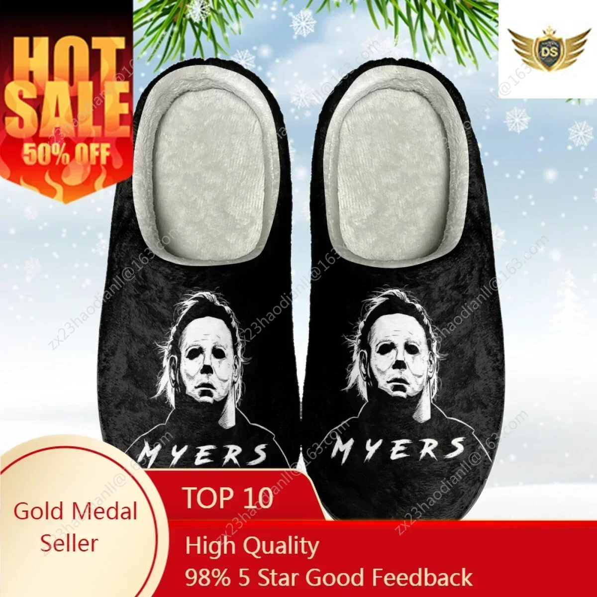 

Halloween Pennywise Cotton Slippers For Adult Bedroom Living Room Halloween Slippers Soft-soled Couple Home Loafers