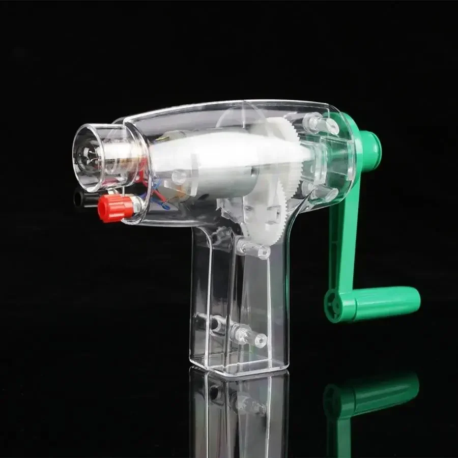 1Pc Mechanische Dynamo Handkurbel Angetrieben Strom Generator Manuelle Notfall Ladegerät Netzteil Physik Experimente