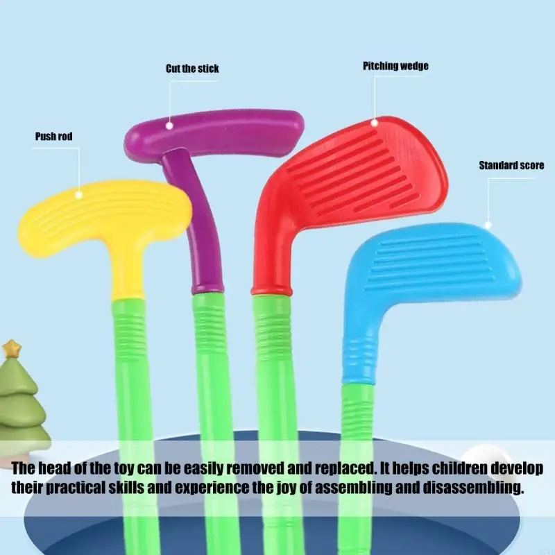 D7YD Junior Golf مجموعة مع لعبة رياضية آمنة في الهواء الطلق قابلة للسحب قابلة للسحب