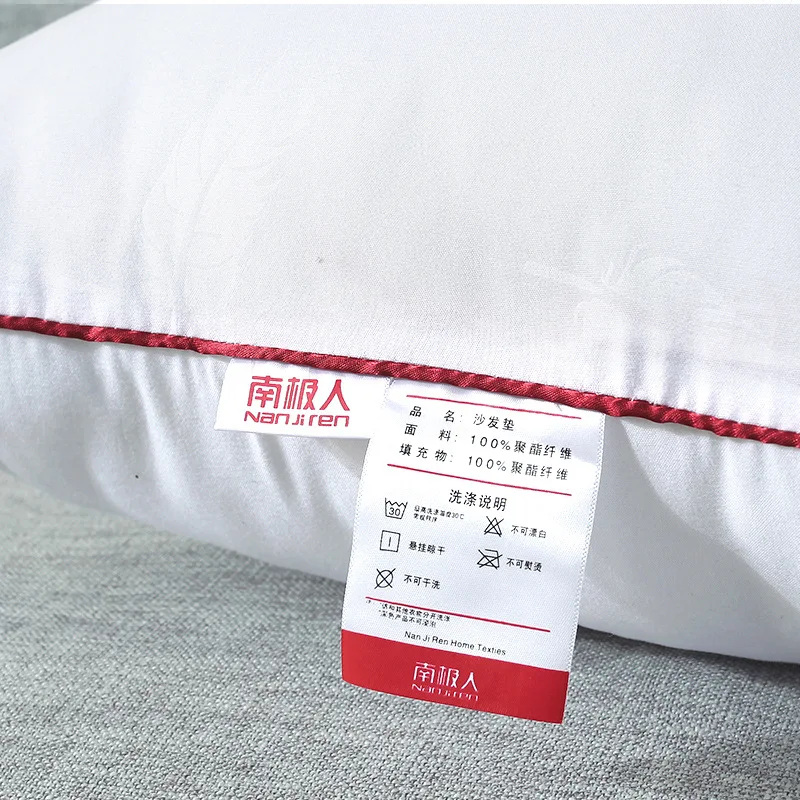 Luxury Sofa Pillow Core Home Living Room Side Sleepers Contain Pillow Core Bed Head Cushion Pure Color Soft Fabric Art