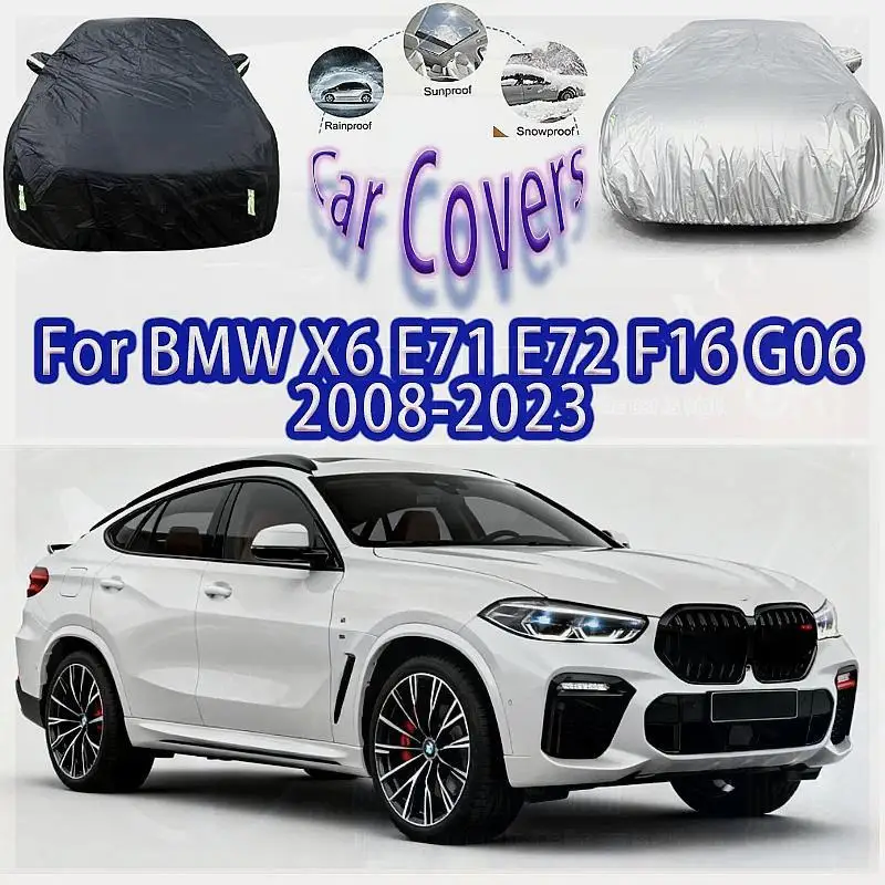 

For Outdoor Protection Waterproof Full for BMW X6 2008 2023 Snow Sunshade Dustproof Accessories Car Covers