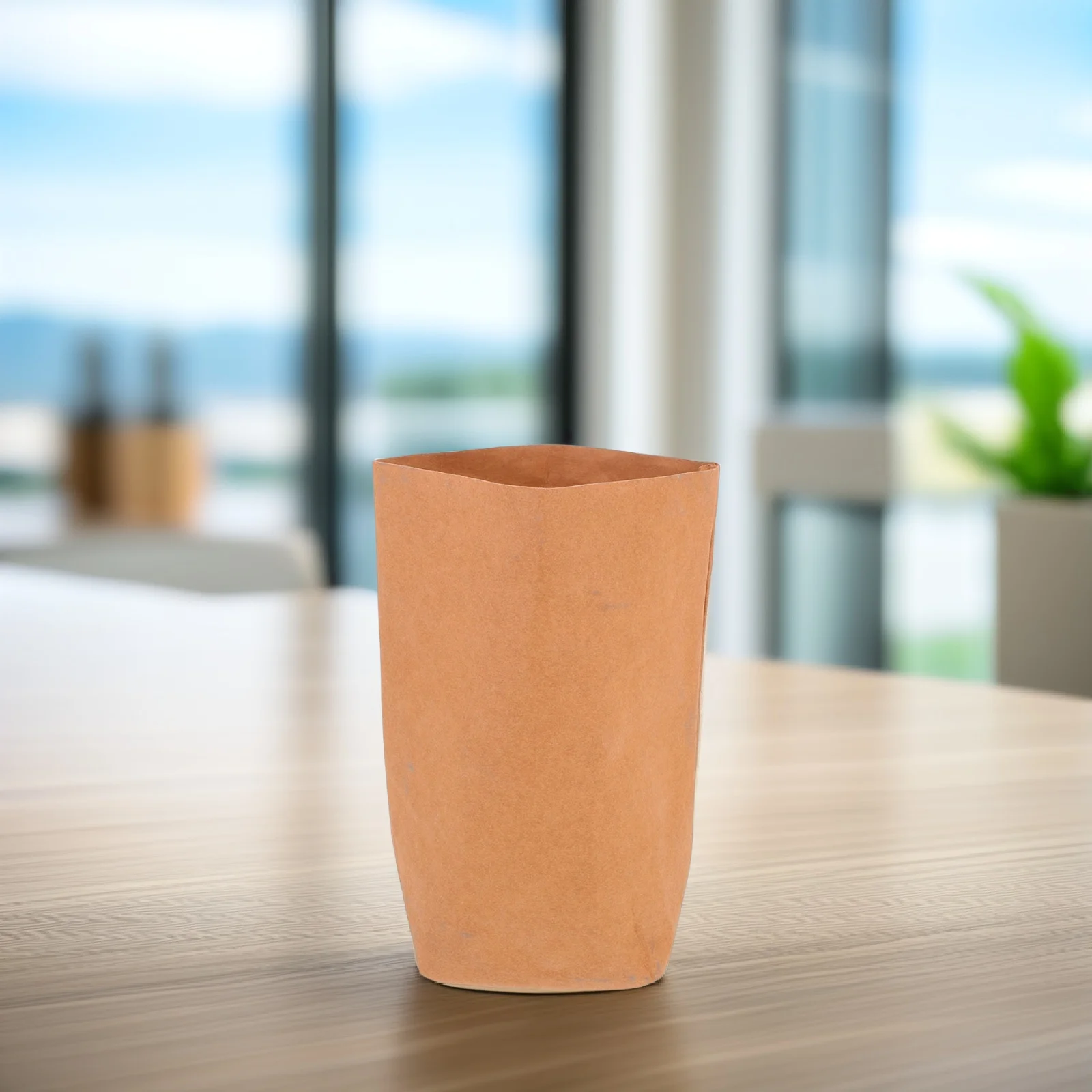 

Vintage Style Kraft Paper Flower Pot Bag Waterproof Reusable Planter Pouch For Succulents Decorative Household Storage Bag Large
