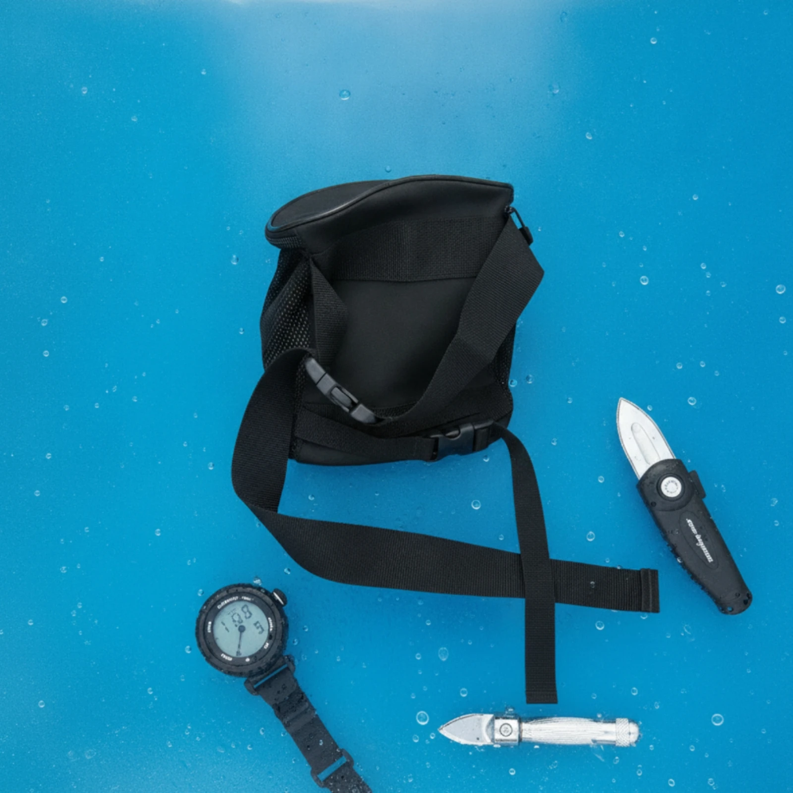 

Diving Mesh Pouch Zippered Diving Bag with Mesh Waist Pouch with Belt Secure Portable for Divers, Underwater, Freediving