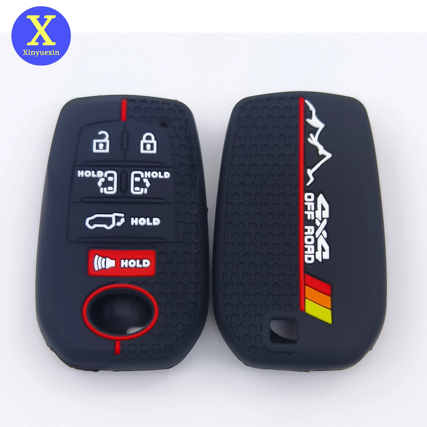 

Xinyuexin Silicone Smart Fob Remote Key Case Cover for Toyota Sienna 2021-2023 6 Buttons Shell Holder Protection 2 Pcs/lot