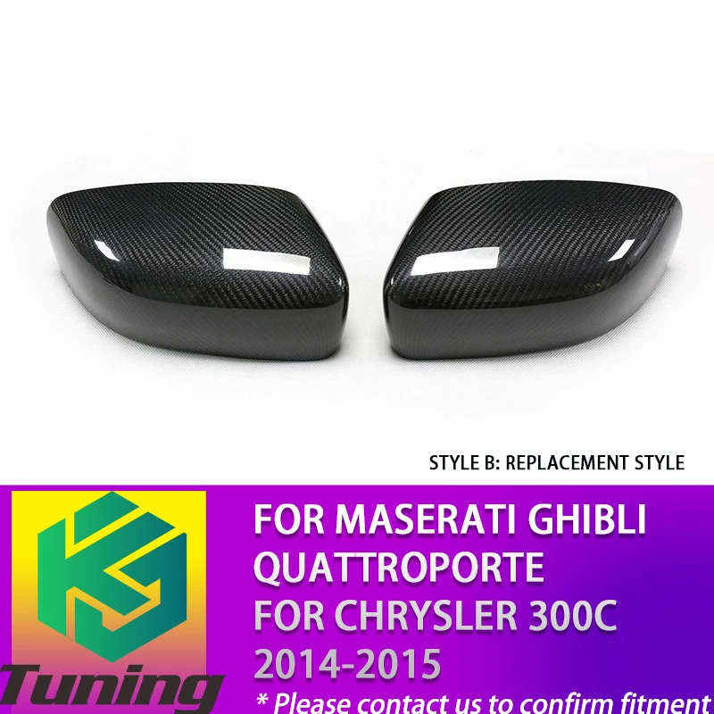 Full Carbon Fiber Rearview Side Door Mirror Cover For Maserati Quattroport Ghibli 2014 -2016 For Chrysler 300C 2012-2016