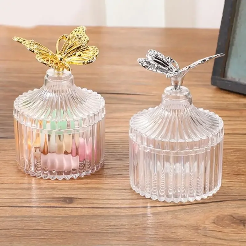 Kristall -Plastik -Süßigkeiten -Container Gold Silber Schmetterlinge für Event Tabletop Dekoration