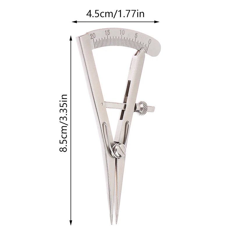 1Pcs Stainless Steel With Scale Mini Spacing Gauge Diy Handmade Leather Metal Caliper Adjustable Edger Instruments