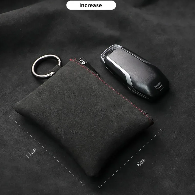 

Universal Suede Car Key Case Cover Shell Fob for BMW, Audi, Mercedes Protector Keyless Key Bag