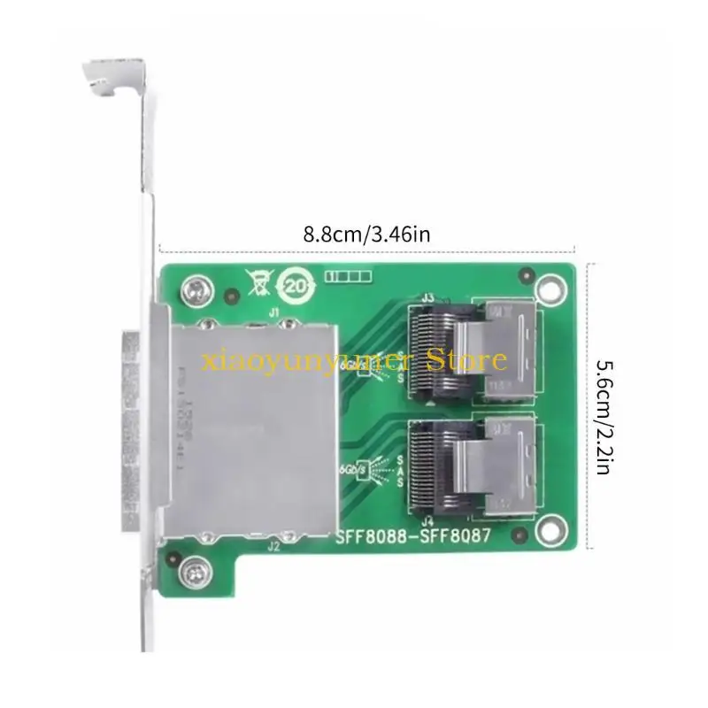 P9JB Double Small SFF 8088 ke SFF 8087 Konverter Adapter dengan PCI Mounting Bracket Berkinerja
