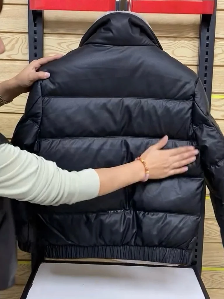 الراقية الرجال أسفل Jaet الأبيض دو ريشة جلدية سليم صالح ort Thiened الوقوف طوق مقاوم للماء يندبروف الدافئة عادية... #5